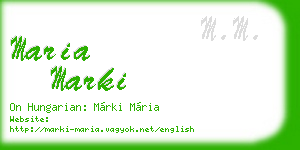 maria marki business card